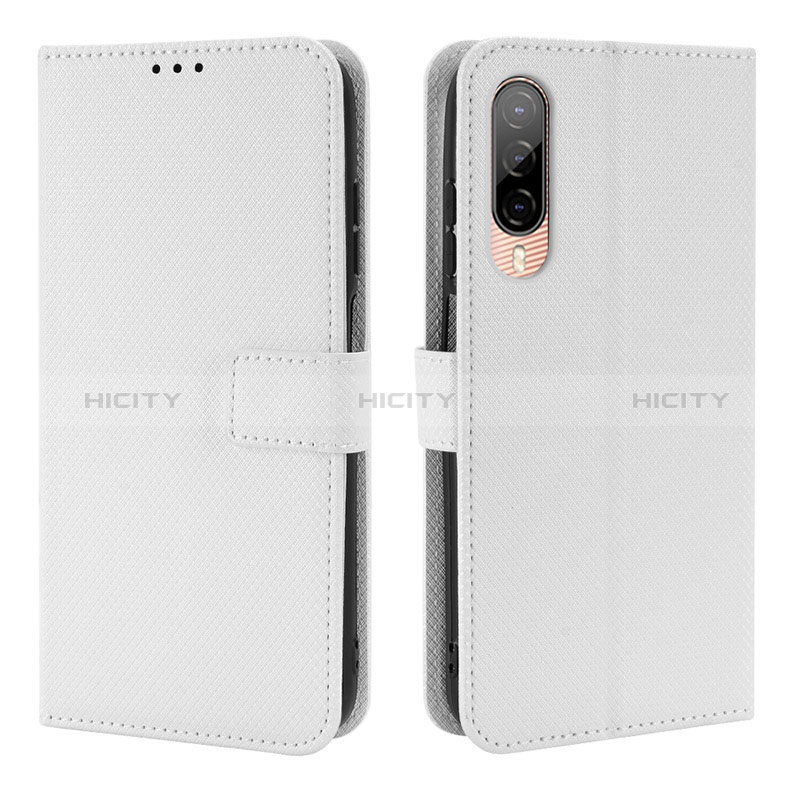 Funda de Cuero Cartera con Soporte Carcasa BY1 para HTC Desire 22 Pro 5G Blanco