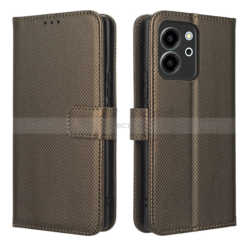 Funda de Cuero Cartera con Soporte Carcasa BY1 para Huawei Honor 80 SE 5G Marron