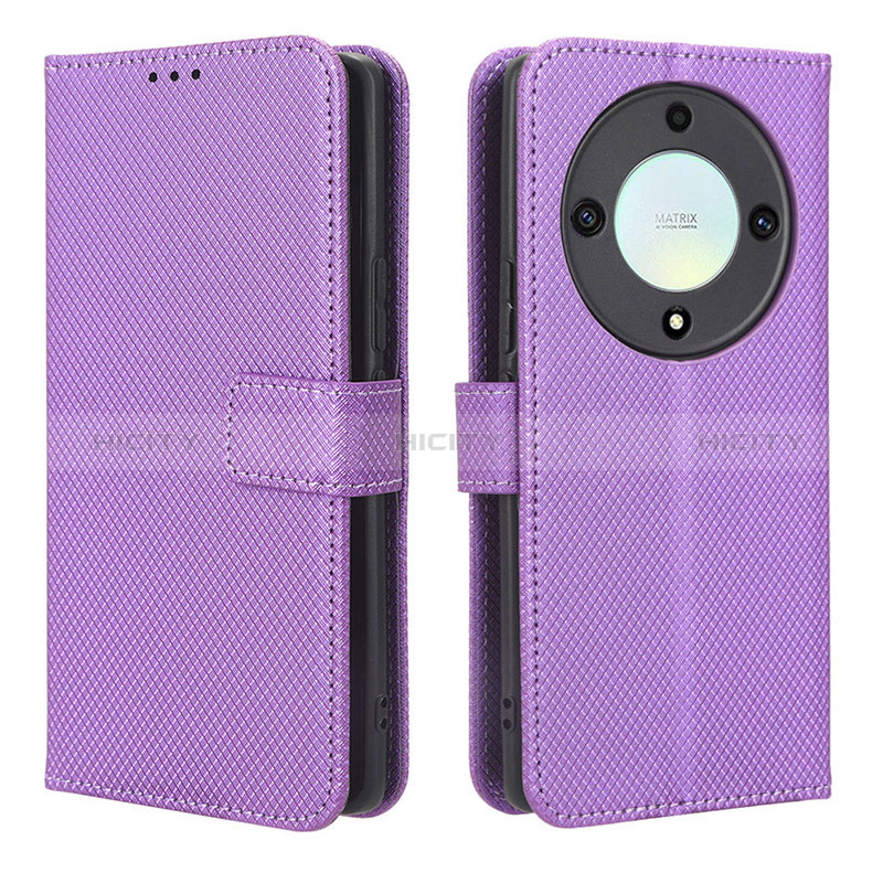 Funda de Cuero Cartera con Soporte Carcasa BY1 para Huawei Honor Magic5 Lite 5G Morado