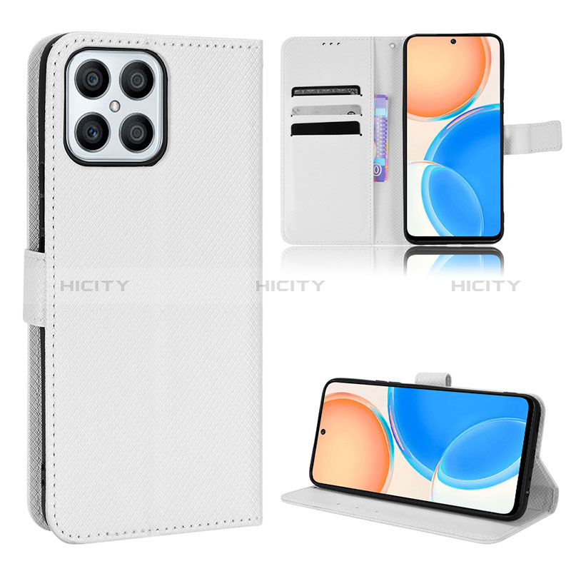 Funda de Cuero Cartera con Soporte Carcasa BY1 para Huawei Honor X8 4G