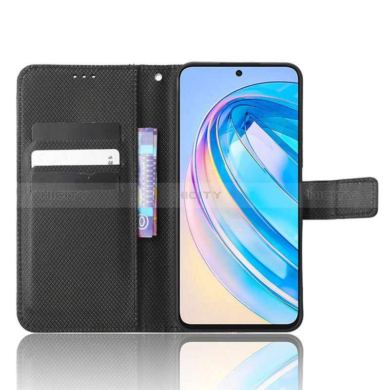 Funda de Cuero Cartera con Soporte Carcasa BY1 para Huawei Honor X8a 4G