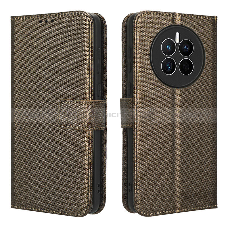 Funda de Cuero Cartera con Soporte Carcasa BY1 para Huawei Mate 50 Marron