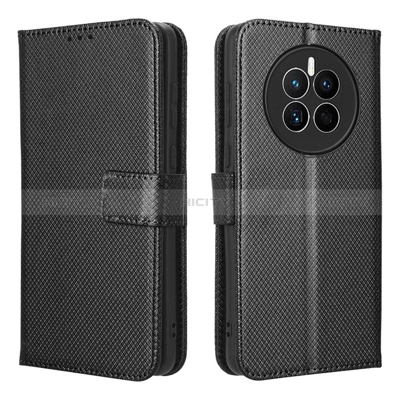 Funda de Cuero Cartera con Soporte Carcasa BY1 para Huawei Mate 50 Negro