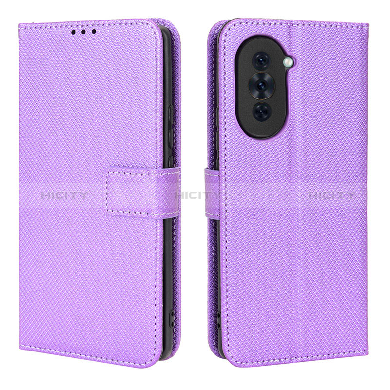 Funda de Cuero Cartera con Soporte Carcasa BY1 para Huawei Nova 10 Pro Morado