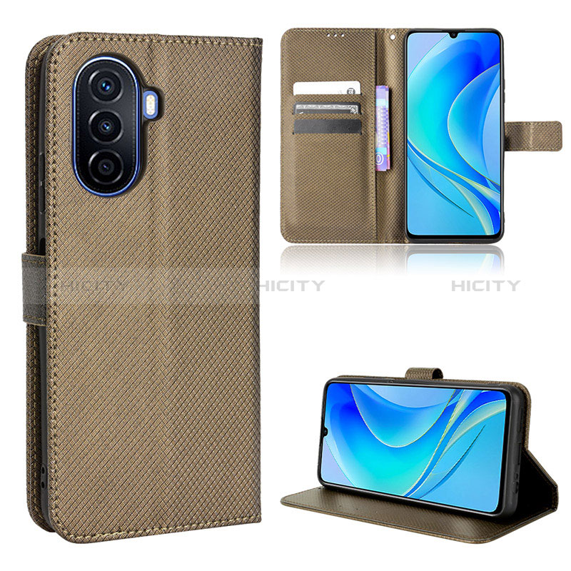 Funda de Cuero Cartera con Soporte Carcasa BY1 para Huawei Nova Y70