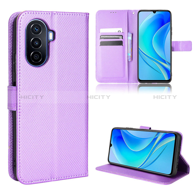 Funda de Cuero Cartera con Soporte Carcasa BY1 para Huawei Nova Y70