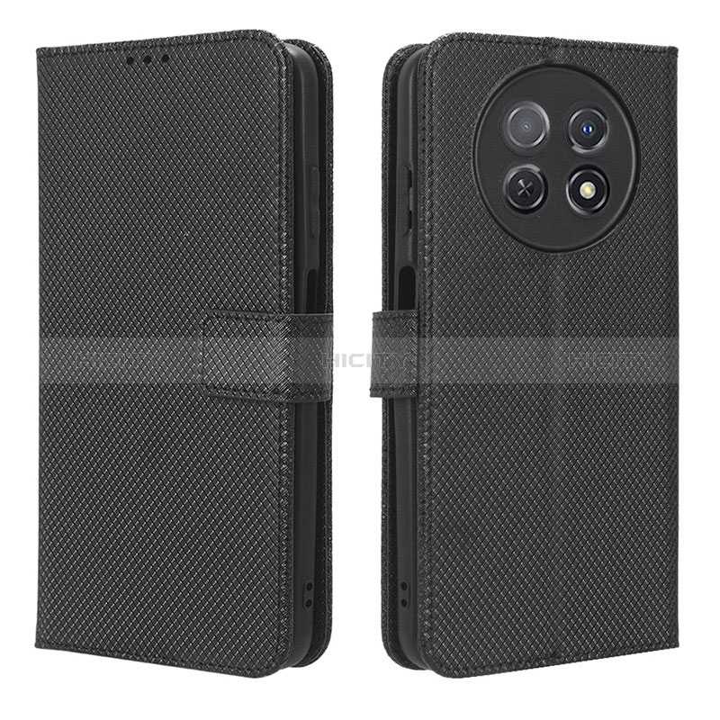 Funda de Cuero Cartera con Soporte Carcasa BY1 para Huawei Nova Y91 Negro