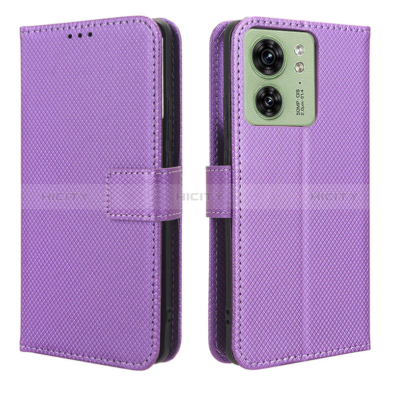 Funda de Cuero Cartera con Soporte Carcasa BY1 para Motorola Moto Edge (2023) 5G Morado