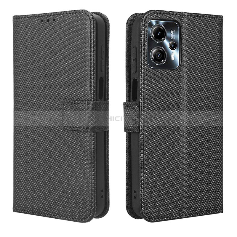 Funda de Cuero Cartera con Soporte Carcasa BY1 para Motorola Moto G13 Negro