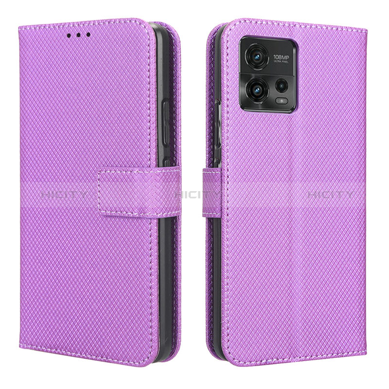 Funda de Cuero Cartera con Soporte Carcasa BY1 para Motorola Moto G72