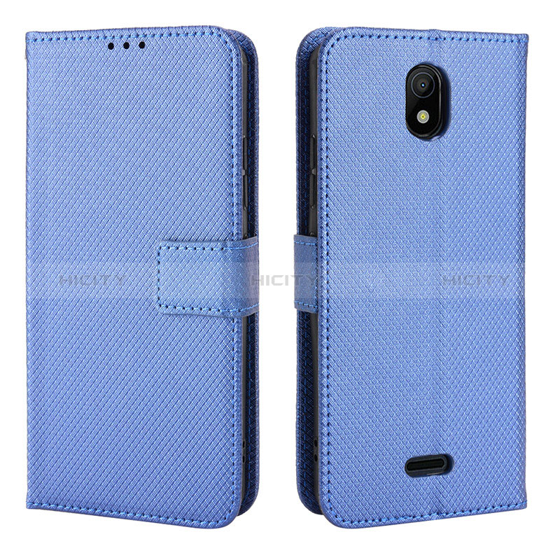 Funda de Cuero Cartera con Soporte Carcasa BY1 para Nokia C100 Azul