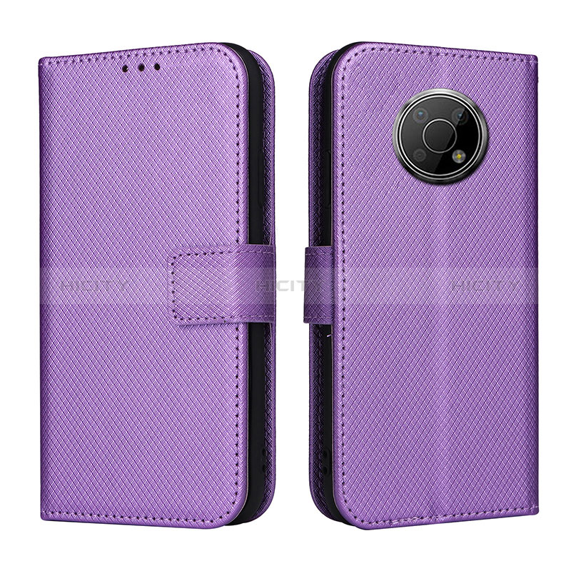 Funda de Cuero Cartera con Soporte Carcasa BY1 para Nokia G300 5G Morado