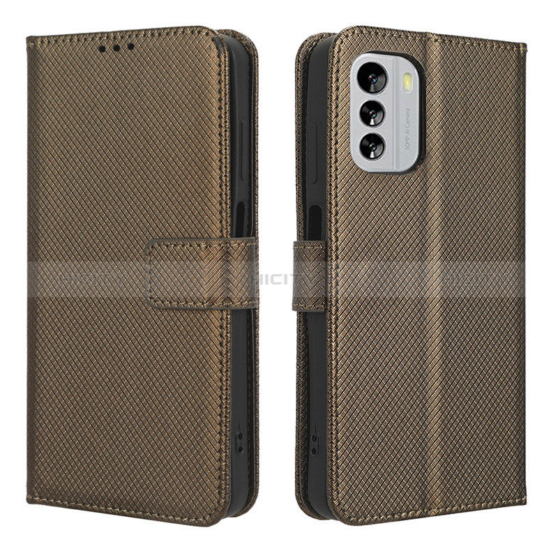 Funda de Cuero Cartera con Soporte Carcasa BY1 para Nokia G60 5G Marron