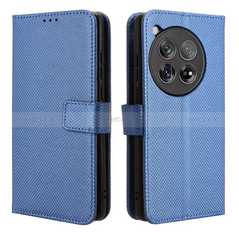 Funda de Cuero Cartera con Soporte Carcasa BY1 para OnePlus 12 5G Azul