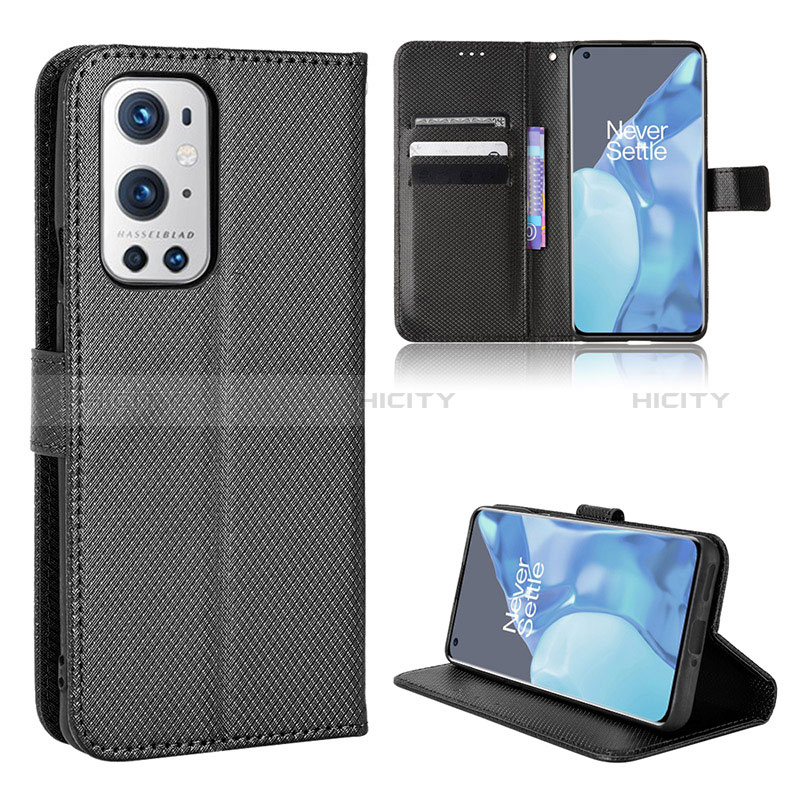 Funda de Cuero Cartera con Soporte Carcasa BY1 para OnePlus 9 Pro 5G Negro