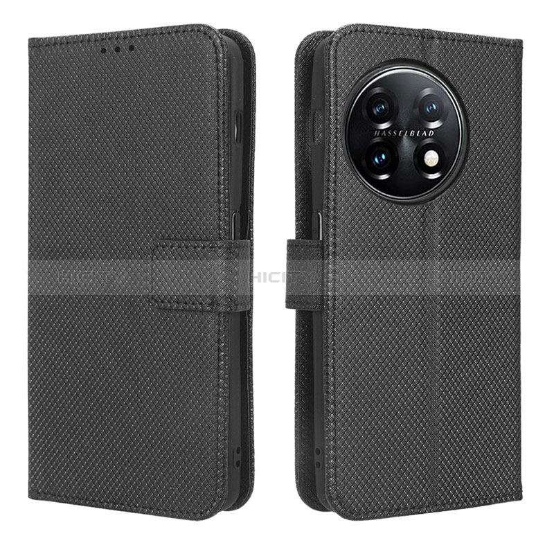 Funda de Cuero Cartera con Soporte Carcasa BY1 para OnePlus Ace 2 Pro 5G Negro