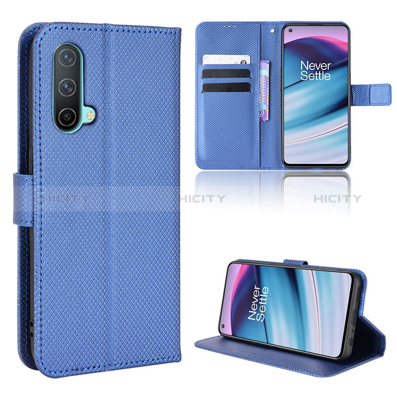 Funda de Cuero Cartera con Soporte Carcasa BY1 para OnePlus Nord CE 5G Azul