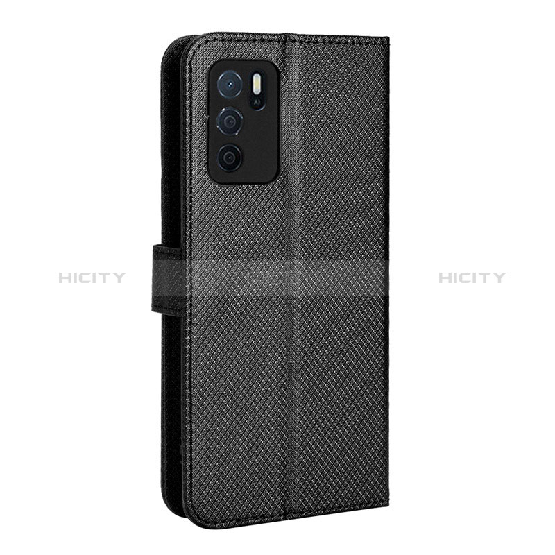 Funda de Cuero Cartera con Soporte Carcasa BY1 para Oppo A54s Negro