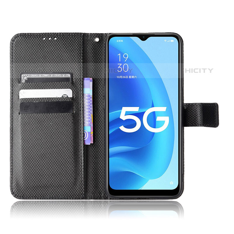 Funda de Cuero Cartera con Soporte Carcasa BY1 para Oppo A55 5G