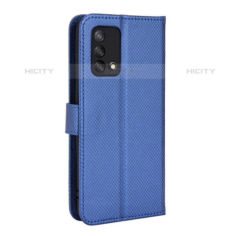 Funda de Cuero Cartera con Soporte Carcasa BY1 para Oppo A74 4G Azul