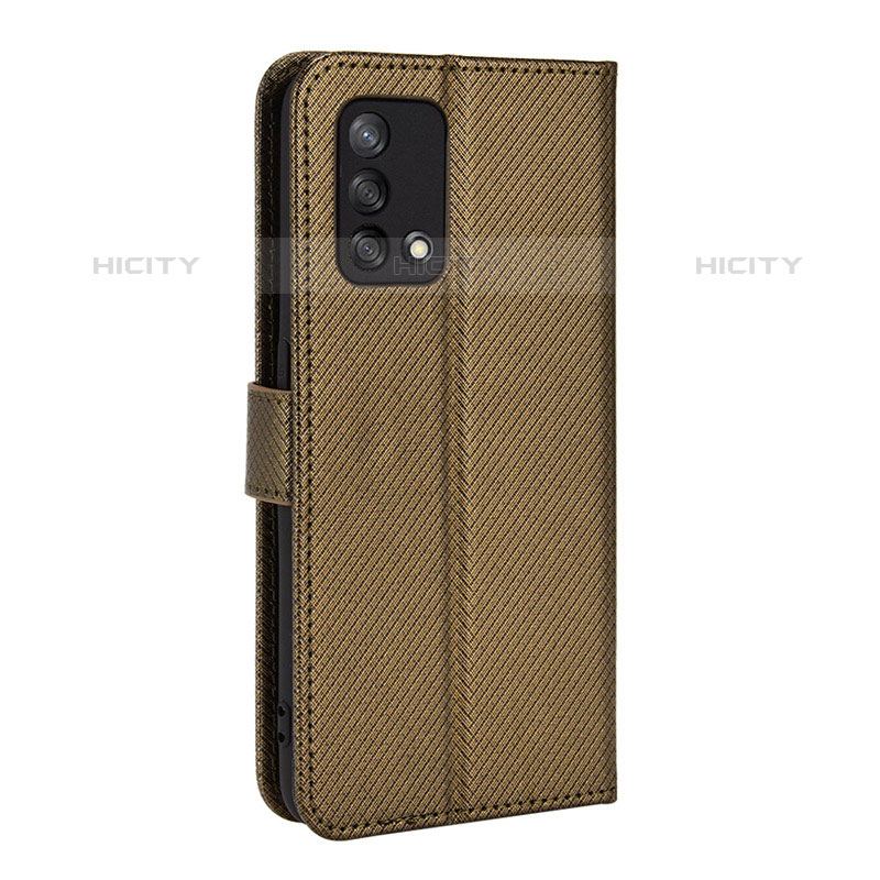 Funda de Cuero Cartera con Soporte Carcasa BY1 para Oppo A74 4G Marron