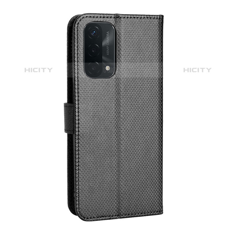 Funda de Cuero Cartera con Soporte Carcasa BY1 para Oppo A93 5G Negro