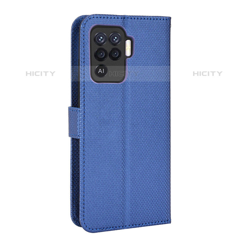 Funda de Cuero Cartera con Soporte Carcasa BY1 para Oppo A94 4G Azul