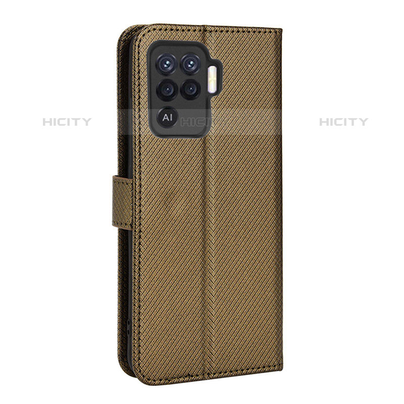 Funda de Cuero Cartera con Soporte Carcasa BY1 para Oppo A94 4G Marron