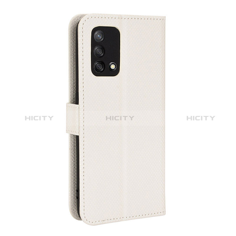 Funda de Cuero Cartera con Soporte Carcasa BY1 para Oppo F19 Blanco