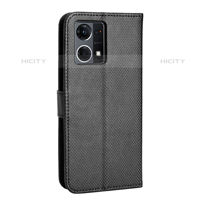 Funda de Cuero Cartera con Soporte Carcasa BY1 para Oppo F21 Pro 4G Negro