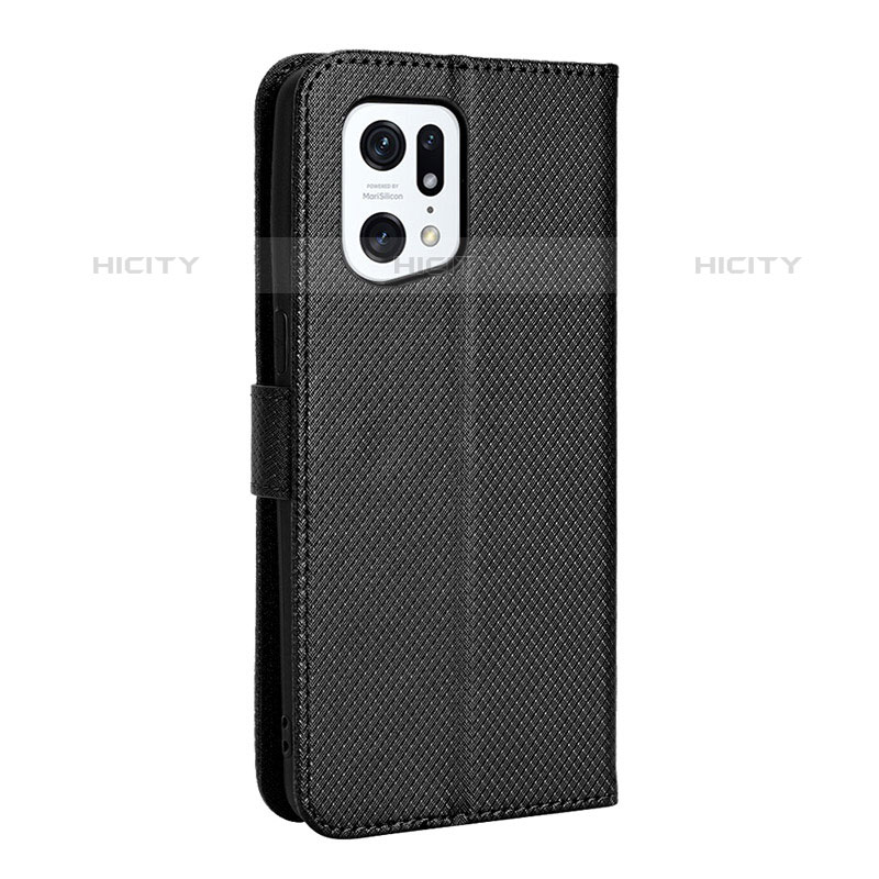 Funda de Cuero Cartera con Soporte Carcasa BY1 para Oppo Find X5 Pro 5G