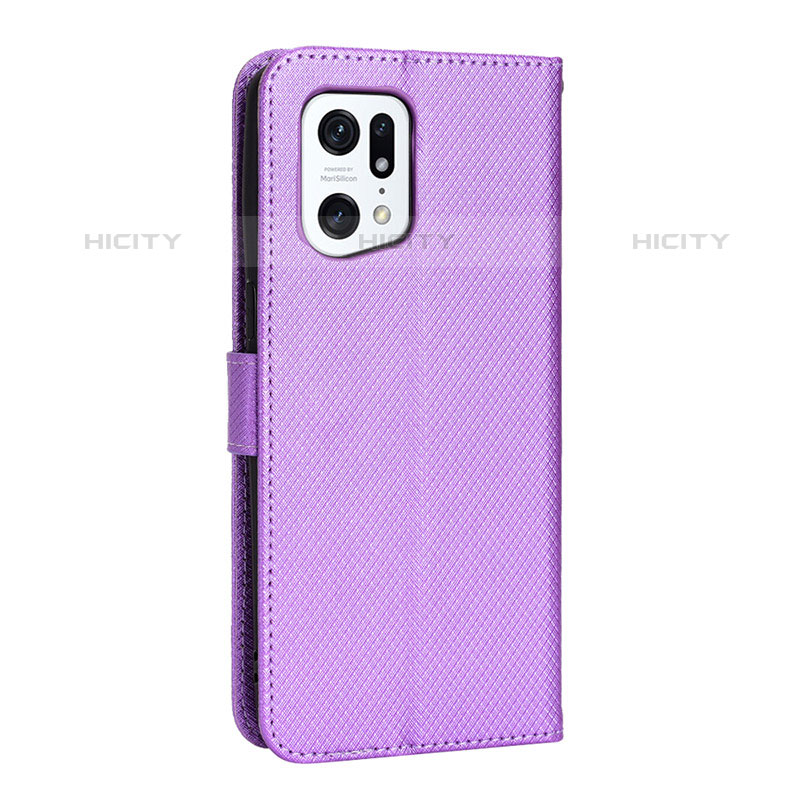 Funda de Cuero Cartera con Soporte Carcasa BY1 para Oppo Find X5 Pro 5G