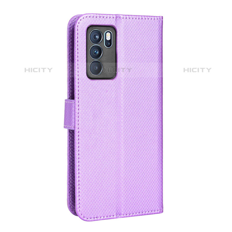 Funda de Cuero Cartera con Soporte Carcasa BY1 para Oppo Reno6 5G