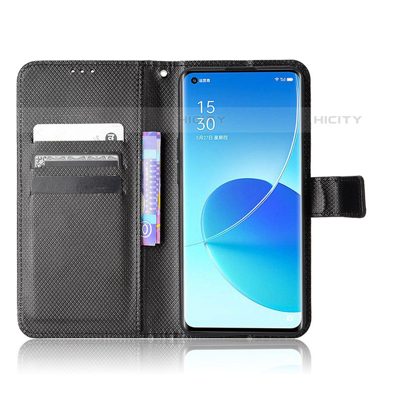 Funda de Cuero Cartera con Soporte Carcasa BY1 para Oppo Reno6 5G