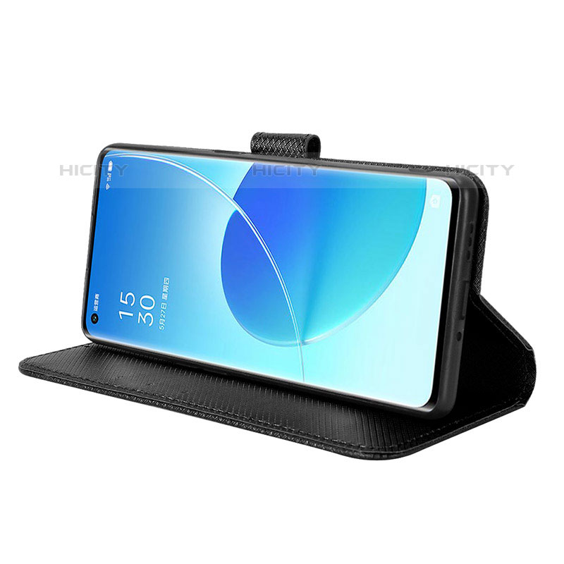 Funda de Cuero Cartera con Soporte Carcasa BY1 para Oppo Reno6 Pro 5G