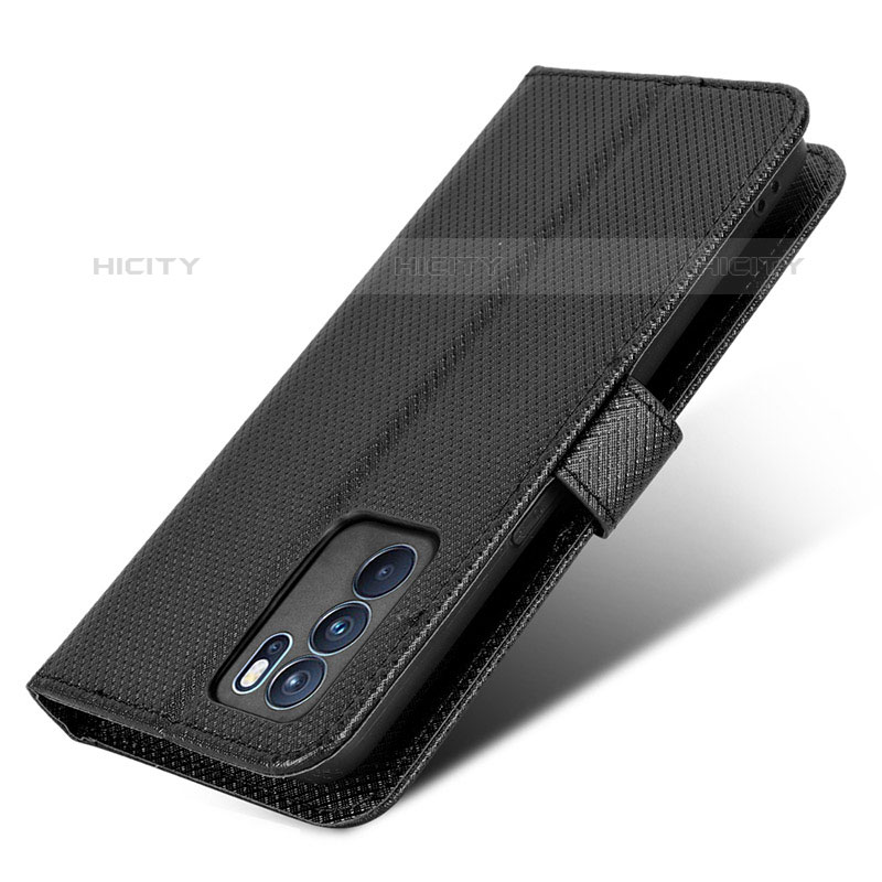 Funda de Cuero Cartera con Soporte Carcasa BY1 para Oppo Reno6 Pro 5G India