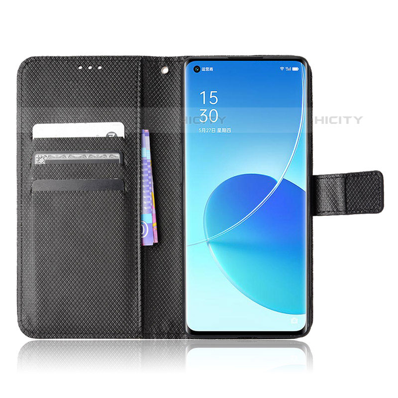 Funda de Cuero Cartera con Soporte Carcasa BY1 para Oppo Reno6 Pro+ Plus 5G