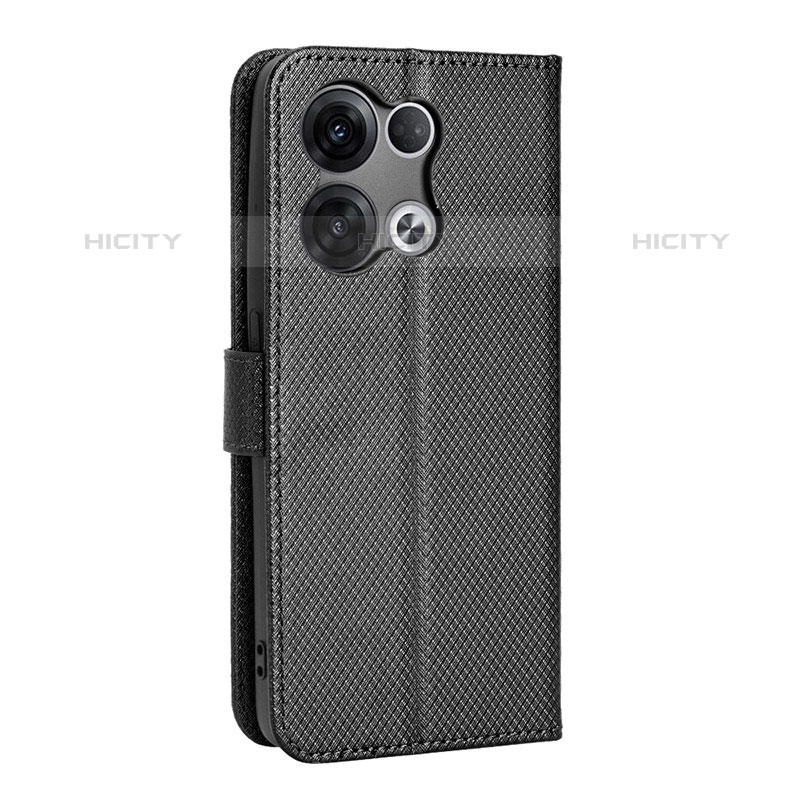 Funda de Cuero Cartera con Soporte Carcasa BY1 para Oppo Reno8 Pro 5G Negro