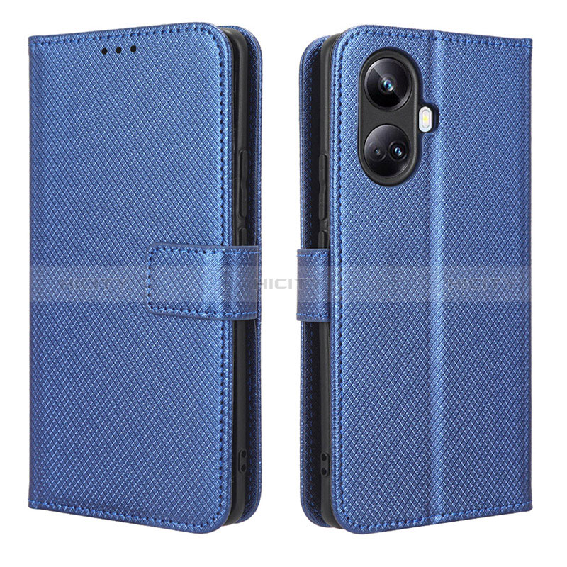 Funda de Cuero Cartera con Soporte Carcasa BY1 para Realme 10 Pro+ Plus 5G Azul