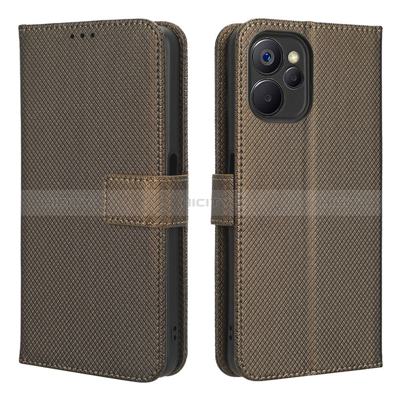 Funda de Cuero Cartera con Soporte Carcasa BY1 para Realme 10T 5G Marron