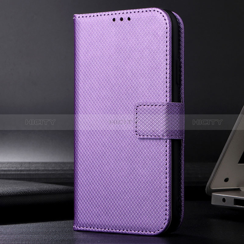 Funda de Cuero Cartera con Soporte Carcasa BY1 para Realme 8i Morado