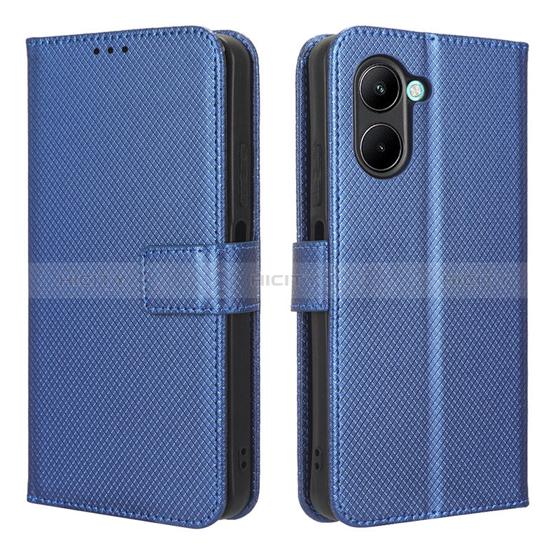 Funda de Cuero Cartera con Soporte Carcasa BY1 para Realme C33 (2023) Azul