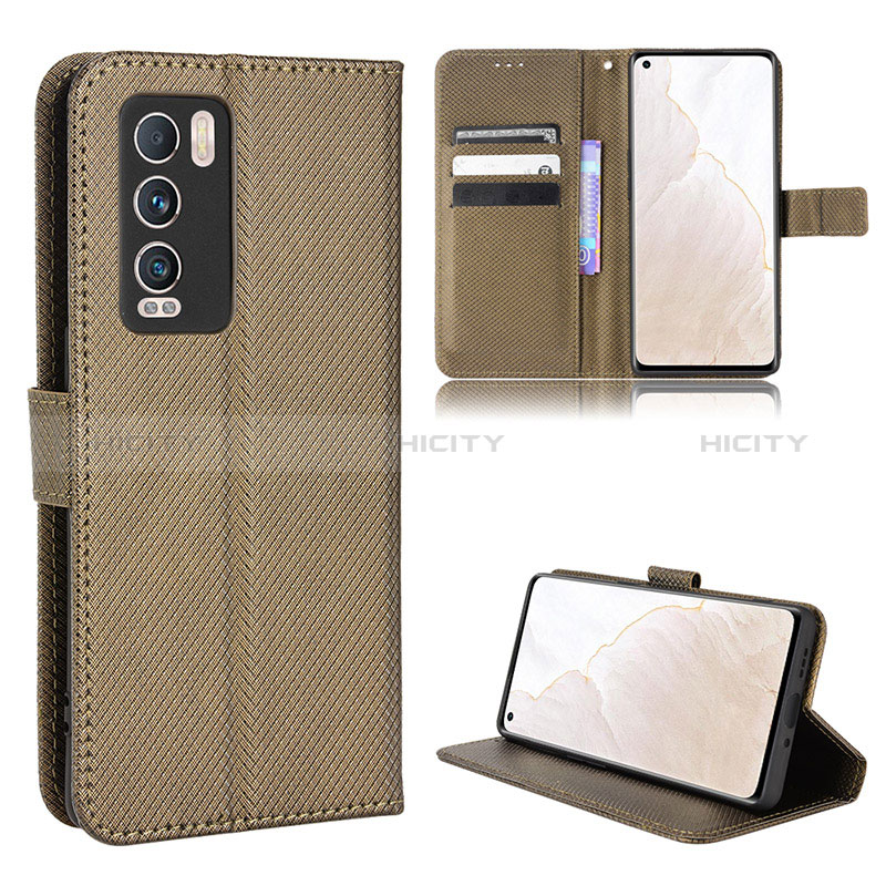 Funda de Cuero Cartera con Soporte Carcasa BY1 para Realme GT Master Explorer 5G Marron