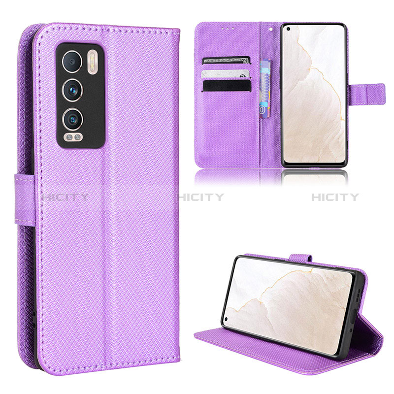 Funda de Cuero Cartera con Soporte Carcasa BY1 para Realme GT Master Explorer 5G Morado