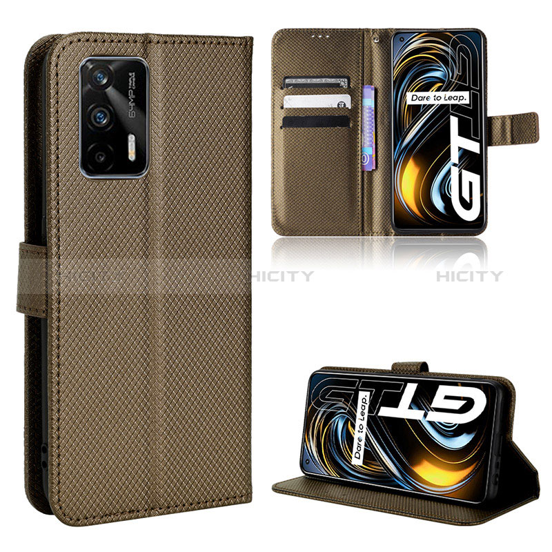 Funda de Cuero Cartera con Soporte Carcasa BY1 para Realme GT Neo 2T 5G Marron