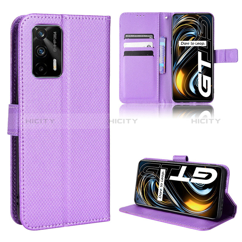 Funda de Cuero Cartera con Soporte Carcasa BY1 para Realme GT Neo 5G Morado