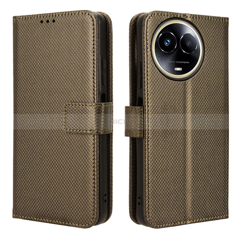 Funda de Cuero Cartera con Soporte Carcasa BY1 para Realme V50 5G Marron