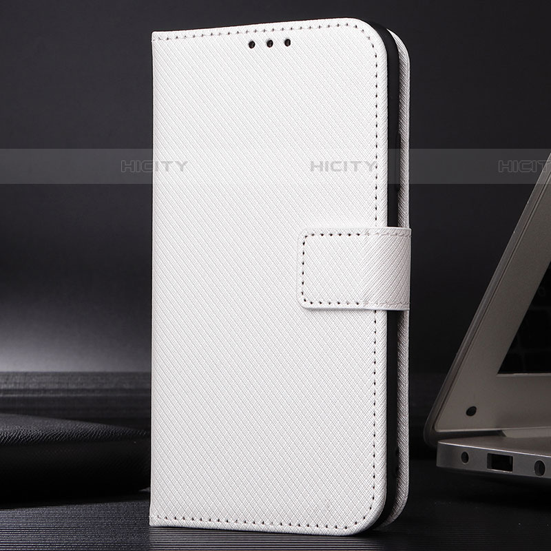 Funda de Cuero Cartera con Soporte Carcasa BY1 para Samsung Galaxy A03s Blanco