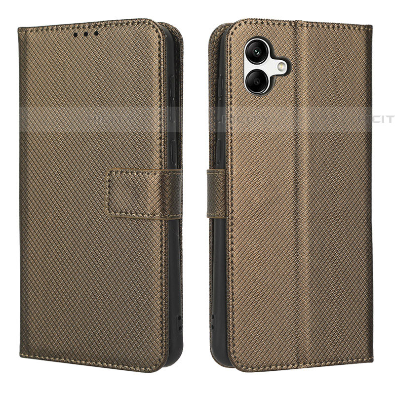 Funda de Cuero Cartera con Soporte Carcasa BY1 para Samsung Galaxy A04E Marron