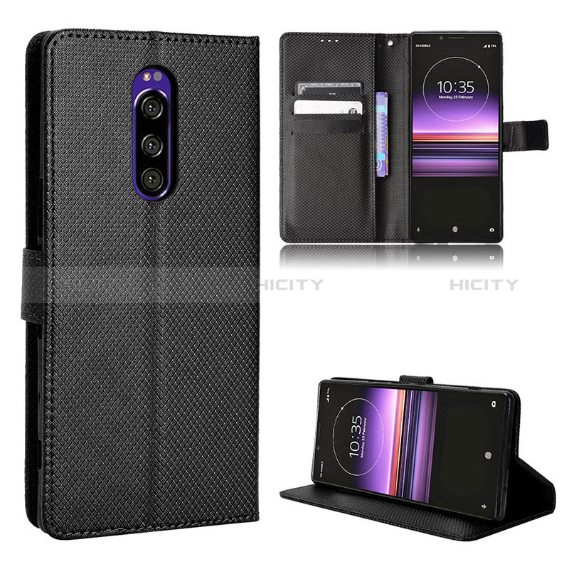 Funda de Cuero Cartera con Soporte Carcasa BY1 para Sony Xperia 1